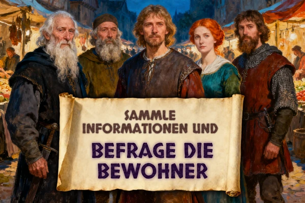 Sammle Informationen und befrage die Bewohner
